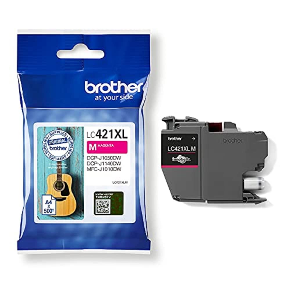 Brother LC-421XLM Inkjet Cartridge, Magenta, Single Pack, High Yield includes 1 x Inkjet Cartridge, Brother Genuine Supplies