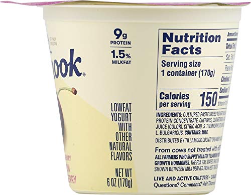 Tillamook Dark Cherry Lowfat Yogurt, 6 oz (Packaging May Vary)