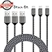 Micro USB Cable, Amoner 3Pack 6FT Micro USB to USB Android Charger Cable, Fast USB Cable for Windows/PS4/Camera/MP3 and More (Black)