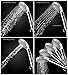 Aquality Handheld Shower Head High Pressure With Powerful Multi-Functions Spray 3.1” Including Long Flexible Hose-Adjustable Bracket And Extra Mount Holder-Chrome