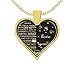 I Love My Wife Charm - Gold Color Necklace Heart - Gift For Her