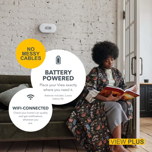 Airthings 2960 View Plus - Battery Powered Radon & Air Quality Monitor (PM, CO2, VOC, Humidity, Temp, Pressure) - View 13