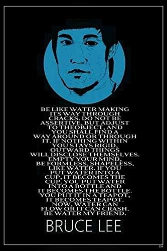 Amazon Be Like水 ブルース リーの引用符ポスター12 X 18インチ アートフレーム ポスター オンライン通販
