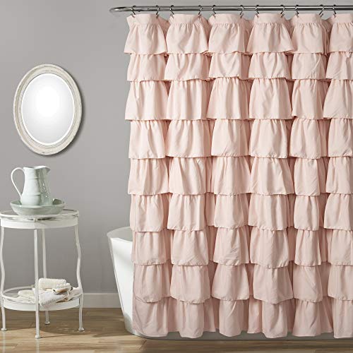 Lush Decor, Blush Ruffle Shower Curtain, 72" x 72" Pricepulse