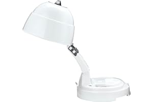 Conair Pro Style Bonnet Hair Dryer, 2 Heat Settings, Adjustable Height, Extra-Large Hood Size, 1875W Pro Style Bonnet Ionic Hair Dryer for Women, White