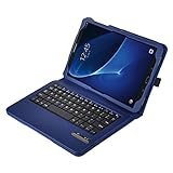 Tab E 8.0 Keyboard case, KuGi ® Samsung Galaxy Tab E 8.0 case - High quality Ultra-thin Detachable Bluetooth Keyboard Stand Portfolio Case / Cover for Samsung Galaxy Tab E 8.0 tablet(Blue)