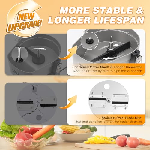 NEWTRY 4-in-1 Pro Electric Vegetable Slicer Apple Dice Kitchen | Stainless Steel Dice Slicer Slicer Interchangeable Blade Durable High Efficiency Restaurant Kitchen