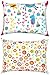 YourEcoFamily Toddler Pillowcases - 100% Certified Organic Cotton - Soft, Comfy, Colorful, Naturally Hypoallergenic - Unisex 2 Pack