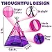 USA Toyz Happy Hut Teepee Tent for Kids - Indoor Pop Up Teepee Kids Playhouse Tents for Boys, Girls, Toddlers with Portable Storage Bag (Pink)
