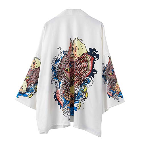 Traditional Japanese Kimonos Cardigan Men Women Summer Japanese Kimono Asian,9,XXL