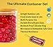 Canister Set of 4 | Glass Jars with Airtight Bamboo Lids | Kitchen Canisters for Food Storage | Ideal as Pasta, Cereal, Coffee, Flour, Sugar Container for Pantry | Bonus 48 Labels and Marker