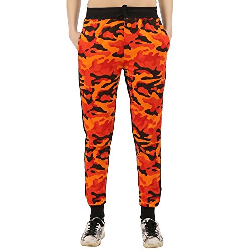 orange army pants women's