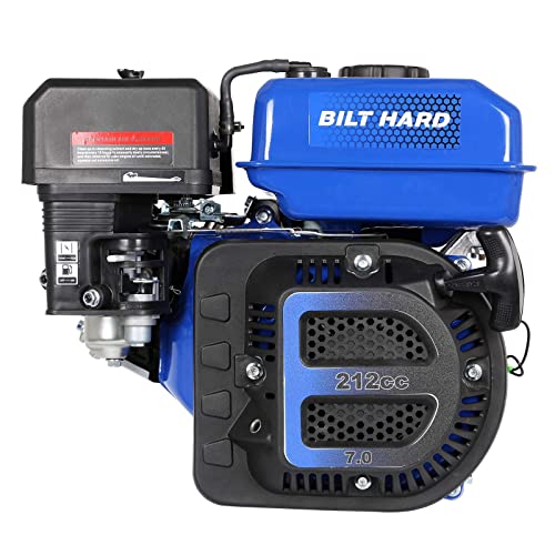BILT HARD 7HP Gas Engine Horizontal Shaft 4 Cycle 212cc OHV Industrial 