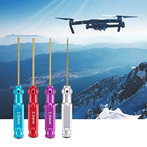 Portable White Steel 1.5mm/2.0mm/2.5mm/3.0mm Screw Driver Wrenches Hex Screwdriver Tool Kit For RC Crawler Car D90 Axial SCX10