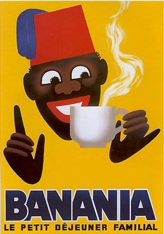 FRENCH VINTAGE POSTER 50x70cm RETRO AD BANANIA CHOCOLATE BY MORVAN