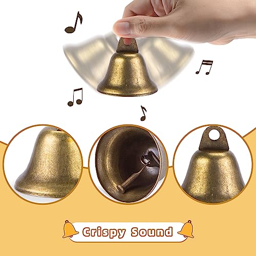 VGOODALL 50PCS Vintage Jingle Bells, Bronze Bells for Craft Brass Craft Bells 1.7\