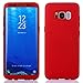 REDELEPHAN Compatible with Galaxy S8 Case，Full Body Protection Ultra-Thin Hard PC Case with A Soft HD Screen Protector Anti Scratch Cover for Galaxy S8 (Red)