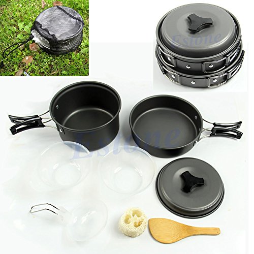 EE Outdoor Camping Cookware Backpacking Cooking Picnic Bowl Pot Pan
8pcs/Set