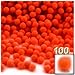 The Crafts Outlet 100-Piece Multi Purpose Pom Poms, Acrylic, 7mm/0.28-inch, Round, Neon Orange