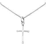 Delicate and Dainty Tiny Sterling Silver Cross Necklace for Women, Gift Necklace for Teens, Godmother Gift, Goddaughter Gift 