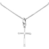 Delicate and Dainty Tiny Sterling Silver Cross Necklace for Women, Gift Necklace for Teens, Godmother Gift, Goddaughter Gift Necklace, 18 inches