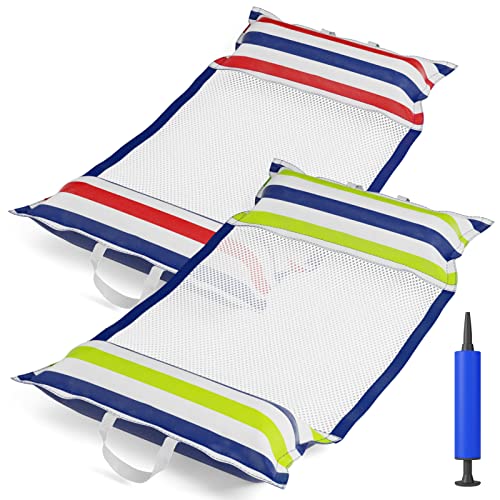 Jasonwell Inflatable Pool Hammock Float 2 Pack Water Hammock Floaties