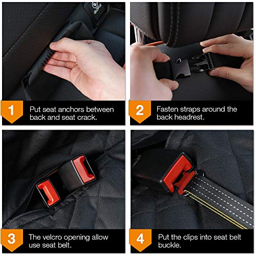 iBuddy Dog Car Hammock Waterproof Dog Seat Cover AntiScratch Nonslip