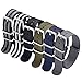Carty Watch Straps Men Nylon Strap 6 Packs 20mm Watch Band(Black Grey Stripes+ Black White Stripe+Black+Army Green+Navy Blue+Grey)