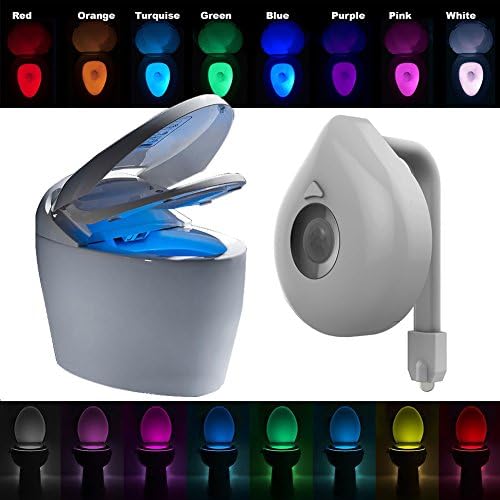 LynkNova 2016 Arrival-Colorful Motion Sensor Toilet Nightlight ， Home Toilet Bathroom Human Body Auto Motion Activated Sensor Seat Light Night Lamp 8-Color Changes