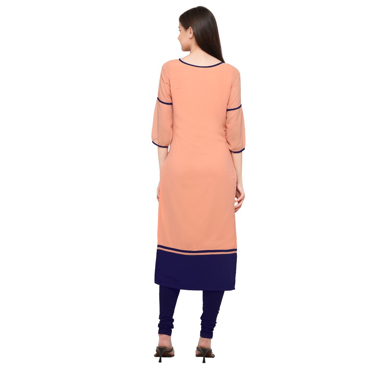 shopping queen women's georgette straight kurti