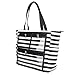 YIQIGO PU Striped Handbag Essential Oils Carrying Bags Water Resistant with multiple display windows (PVC pockets) (PVC black)