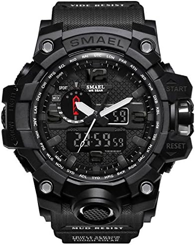 ETOWS? Men's Sport Watch Military Sports Watch 50M Waterproof Watches for Men Rubber LED Wrist Watch Shock Resistant Casual Wrist Quartz Watches