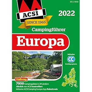 ACSI Campingführer Europa 2022: in 2 Bänden inkl. ACSI CampingCard Ermässigungskarte und ACSI Camping Europa-App Rabattcode (Coverdesign variiert) (Hallwag ACSI Führer) Taschenbuch – 20. Dezember 2021