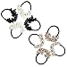 Twdrer 8Pcs Plastic Hair Rope,Pearls Beads Hair Band Hair Headband Ponytail Holder, Hair Accessories For Girl Women