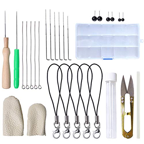 YWILLINK 1 Set 40 Colors Wool Felt Needles Tools Needle Felting Mat Starter DIY Kit Gifts