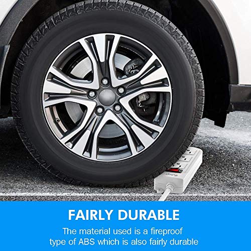 Outdoor Power Strip Waterproof Weatherproof White Surge Protector,3 AC