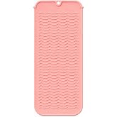 Cordless Hair Straightener Mat, Heat Resistant Mat for Hair Tools, Pink