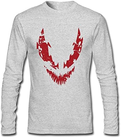 AOPO Men's Long Sleeve Carnage Comic LOGO Shirt X-Large HeatherGray