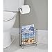 InterDesign Classico Wall-Mount Toilet Paper Holder and Magazine Rack –Bathroom Organizer - Bronze