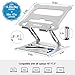 Adjustable Laptop Stand, FYSMY Ergonomic Portable Computer Stand with Heat-Vent to Elevate Laptop, 13 Lbs Heavy Duty Laptop Holder Compatible with MacBook, Air, Pro All Laptops (Silver)thumb 1