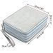 BTSKY160 Slots Colored Pencil Case- Deluxe PU Leather Handy Pencil Holder Organizer Zipper Pencil Box Large with Handle Strap for Colored Pencils Watercolor Pencils(Grey)