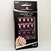 False Nails Bling Art French Fake Plum Purple Squoval 24 Acrylic Medium Tips