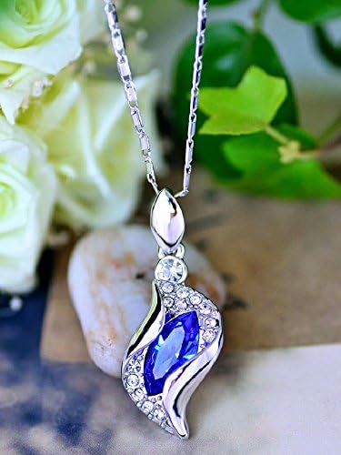 Mondaynoon Women's Swarovski Element Crystal "Kiss of A Fairy" Teardrop Pendant Necklace, 18"