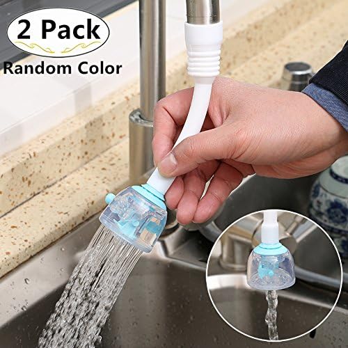 2 Pack Water Saving Faucet Sprayer, Magnolora Tap Faucet Sprayer Faucet Nozzle Filter Aerator Diffuser Flexible Sink Attachment Swivel Diffuser for Kitchen, Bathroom Accessories, 2 Sizes
