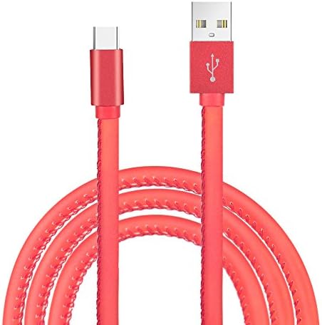 3 FT Tangle-Free USB Cable (Red) For ATT Trek2 HD Tablet (not compatible with Trek1)