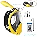 180° Snorkel Mask View for Adults and Youth. Full Face Free Breathing Design.[Free Bonuses] Cell Phone Universal Waterproof Case (Dry Bag) and Anti-Fog Wipes (BUMBOEBEE, Small/Medium)