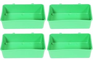 BCOATH Bird Cage 4 pcs Conure Accessories Shower Accessory Decor Hanging Bath Supplies Container Parakeet Cockatiel Pet Parrot for Bowl Tub Brid Green Feeding Plastic Cage Bathtubs Bird Bird Feeder