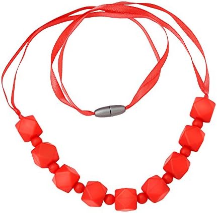 ComfyBaby Beads 'Chunky Monkey' Silicone Teething Necklace BPA Free - Chunky Coral