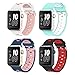 Alritz Band Compatible Iwatch 5, 38mm 40mm 42mm 44mm 4 Pack Soft Silicone Strap Band Replacement with Bumper Case for IWatch Series 5/4/3/2/1