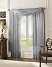 MONAGIFTS 2 PANELS GRAY / SILVER Sheer Voile Window Panel curtains 59" WIDTH X 84" LENGTH EACH PANEL primary